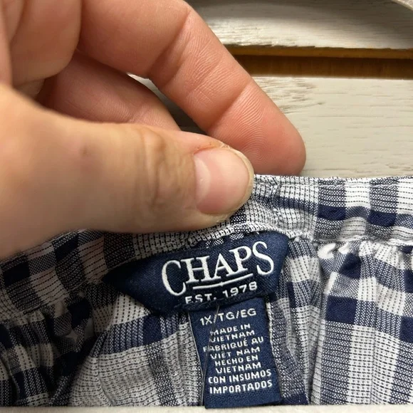Chaps Navy and White Checkered Shirt - Picture 2 of 6